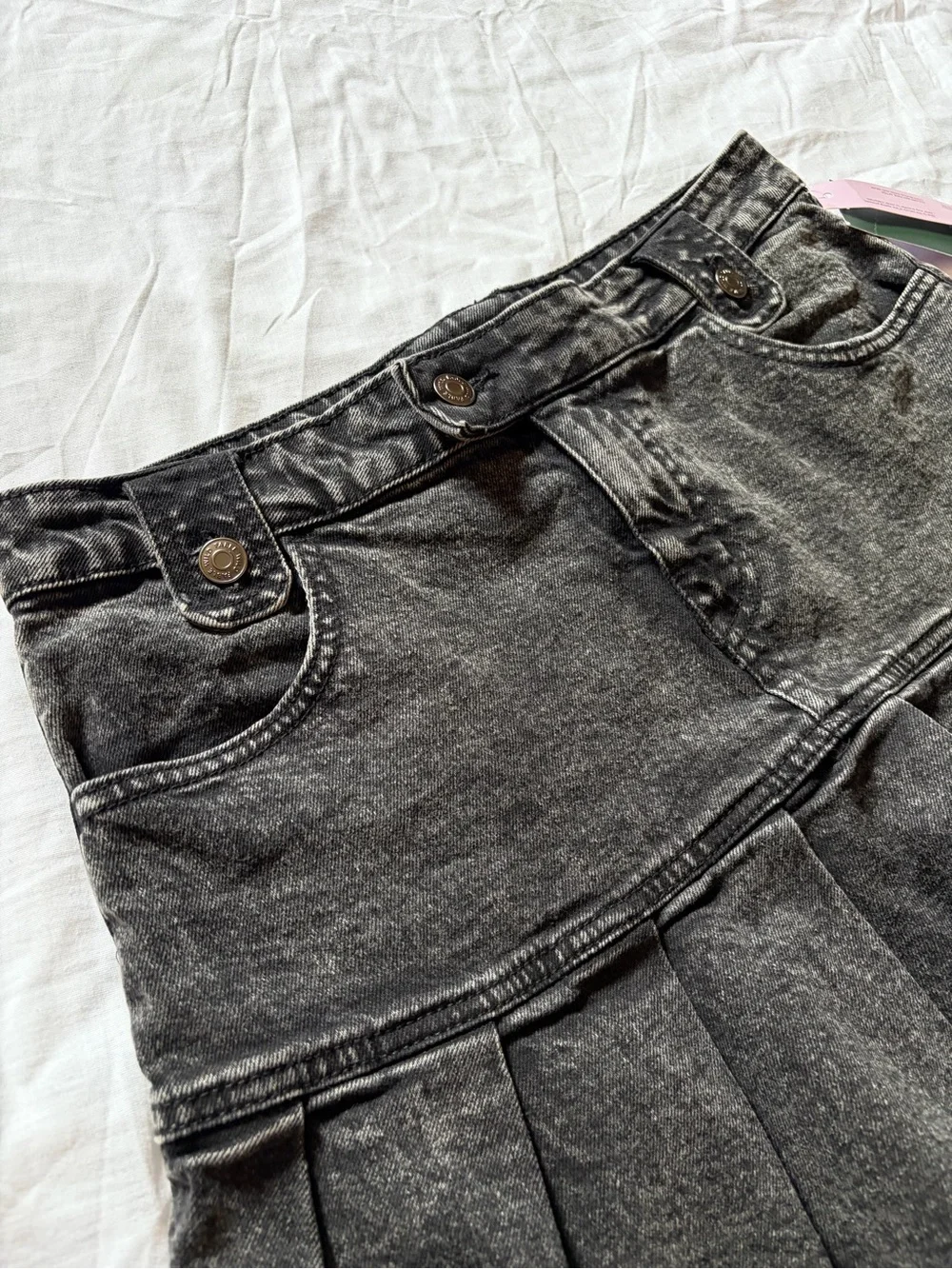 Denim Fit & Flare Mini Skirt - Picture 2 of 8